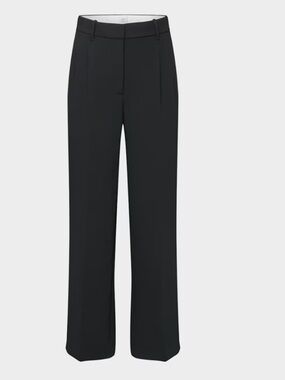 Aritzia Wilfred The Effortless Pants Black Wide Leg Trouser HighRise Tailored S2